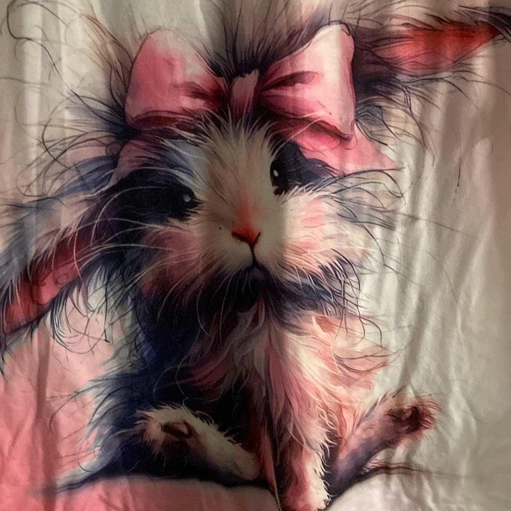 Cute Pink Bunny Cat Top